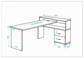 Стол письменный Домино СР-620/180 C в Верхней Салде - verhnyaya-salda.mebel24.online | фото 2