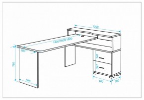 Стол письменный Домино СР-620/180 C в Верхней Салде - verhnyaya-salda.mebel24.online | фото 2