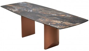 Стол ПУАНТО 200 TITANIUM LAWA NERO, керамика / МЕДЬ каркас М-City в Верхней Салде - verhnyaya-salda.mebel24.online | фото 13