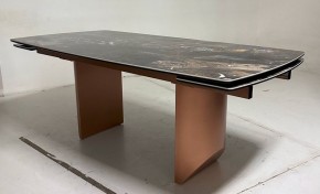 Стол ПУАНТО 200 TITANIUM LAWA NERO, керамика / МЕДЬ каркас М-City в Верхней Салде - verhnyaya-salda.mebel24.online | фото 3