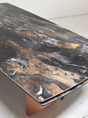 Стол ПУАНТО 200 TITANIUM LAWA NERO, керамика / МЕДЬ каркас М-City в Верхней Салде - verhnyaya-salda.mebel24.online | фото 6