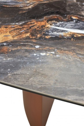 Стол ПУАНТО 200 TITANIUM LAWA NERO, керамика / МЕДЬ каркас М-City в Верхней Салде - verhnyaya-salda.mebel24.online | фото 7