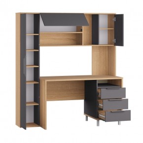 Стол рабочий 12.95 N Комфорт (Дуб сонома, Темно - серый U2601) в Верхней Салде - verhnyaya-salda.mebel24.online | фото 2