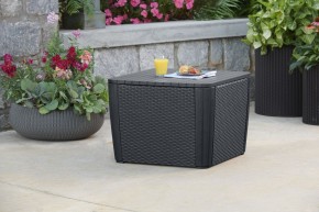 Стол-сундук Лузон Плюс (Luzon Plus Flat Wicker), графит в Верхней Салде - verhnyaya-salda.mebel24.online | фото 1
