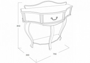 Стол туалетный Джульетта в Верхней Салде - verhnyaya-salda.mebel24.online | фото 2