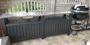 Столик для барбекю 415 Л (Unity Chef 415 L) графит в Верхней Салде - verhnyaya-salda.mebel24.online | фото 1