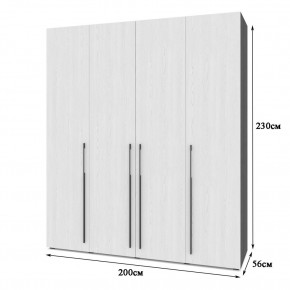 СТОУН С41 Шкаф 4-х створчатый с ящиками (анкор темный/анкор светлый) в Верхней Салде - verhnyaya-salda.mebel24.online | фото 2