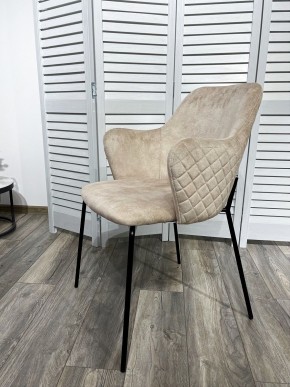 Стул AMARETTO VBP206 античный светло-бежевый, велюр без пальчикового эффекта /черный каркас, М-City в Верхней Салде - verhnyaya-salda.mebel24.online | фото 7