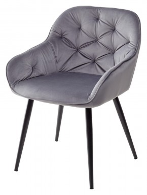 Стул BREEZE BLUVEL-14 GREY, велюр / черный каркас М-City в Верхней Салде - verhnyaya-salda.mebel24.online | фото 1