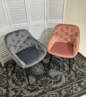 Стул BREEZE BLUVEL-14 GREY, велюр / черный каркас М-City в Верхней Салде - verhnyaya-salda.mebel24.online | фото 3