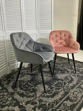Стул BREEZE BLUVEL-14 GREY, велюр / черный каркас М-City в Верхней Салде - verhnyaya-salda.mebel24.online | фото 4