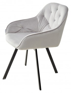 Стул GALE 360 град. поворот. BLUVEL-03 LIGHT GREY, велюр/ черный каркас, М-City в Верхней Салде - verhnyaya-salda.mebel24.online | фото 5