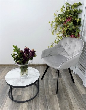 Стул GALE 360 град. поворот. BLUVEL-03 LIGHT GREY, велюр/ черный каркас, М-City в Верхней Салде - verhnyaya-salda.mebel24.online | фото 6