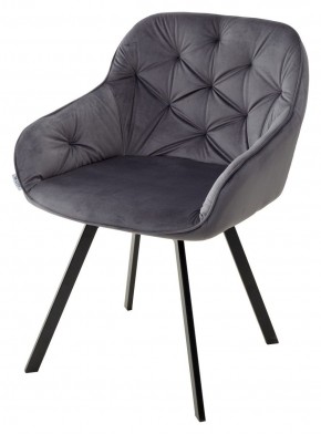 Стул GALE 360 град. поворот. BLUVEL-14 GREY, велюр/ черный каркас, М-City в Верхней Салде - verhnyaya-salda.mebel24.online | фото 4