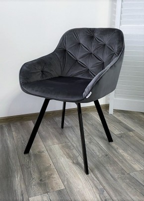 Стул GALE 360 град. поворот. BLUVEL-14 GREY, велюр/ черный каркас, М-City в Верхней Салде - verhnyaya-salda.mebel24.online | фото 6