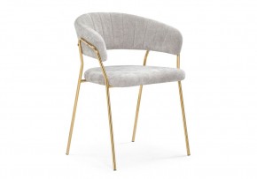 Стул на металлокаркасе Kamelia 1 light gray fabric / gold в Верхней Салде - verhnyaya-salda.mebel24.online | фото 1