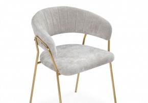 Стул на металлокаркасе Kamelia 1 light gray fabric / gold в Верхней Салде - verhnyaya-salda.mebel24.online | фото 6