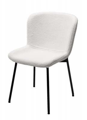 Стул RIYA UF992-01 Белый, teddy / черный каркас М-City в Верхней Салде - verhnyaya-salda.mebel24.online | фото 1