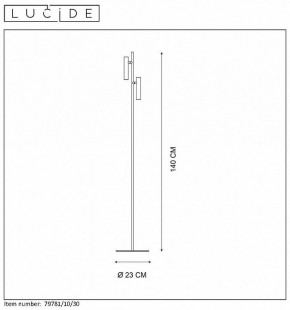 Торшер Lucide Philon 79781/10/30 в Верхней Салде - verhnyaya-salda.mebel24.online | фото 4