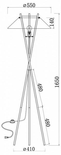 Торшер Maytoni Bastone MOD006FL-01B в Верхней Салде - verhnyaya-salda.mebel24.online | фото 4