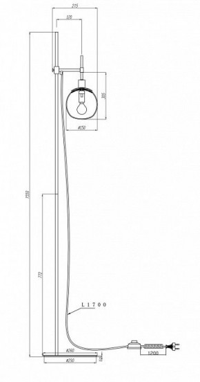 Торшер Maytoni Erich MOD221-FL-01-G в Верхней Салде - verhnyaya-salda.mebel24.online | фото 5