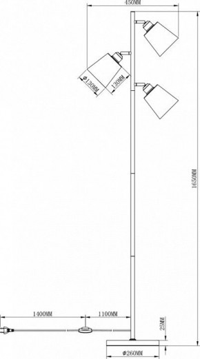 Торшер Moderli Floor V3050-3F в Верхней Салде - verhnyaya-salda.mebel24.online | фото