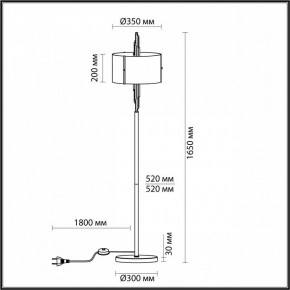 Торшер Odeon Light Margaret 5415/3F в Верхней Салде - verhnyaya-salda.mebel24.online | фото 4