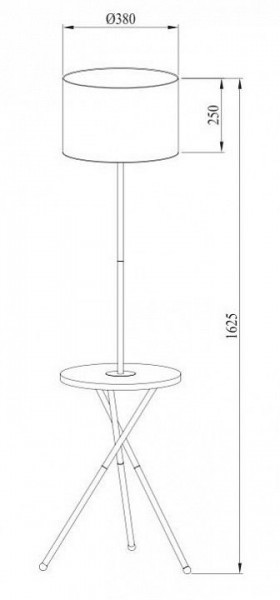 Торшер с полкой Arte Lamp Combo A2070PN-1BK в Верхней Салде - verhnyaya-salda.mebel24.online | фото 2