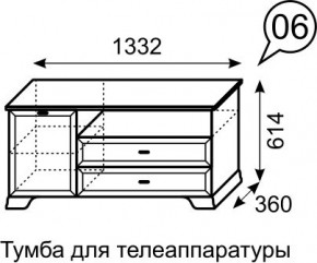 Тумба для телеаппаратуры Венеция 6 бодега в Верхней Салде - verhnyaya-salda.mebel24.online | фото 3