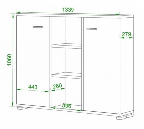 Тумба комбинированная Домино нельсон ПУ-60-3 в Верхней Салде - verhnyaya-salda.mebel24.online | фото 2