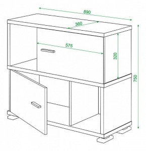 Тумба комбинированная Домино СБ-30/2 в Верхней Салде - verhnyaya-salda.mebel24.online | фото 3