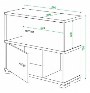 Тумба комбинированная Домино СБ-30/2 в Верхней Салде - verhnyaya-salda.mebel24.online | фото 3