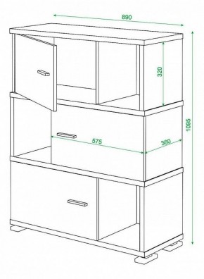 Тумба комбинированная Домино СБ-30/3 в Верхней Салде - verhnyaya-salda.mebel24.online | фото 3