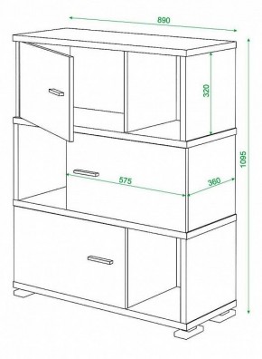 Тумба комбинированная Домино СБ-30/3 в Верхней Салде - verhnyaya-salda.mebel24.online | фото 3