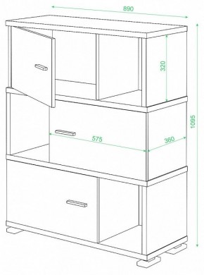 Тумба комбинированная Домино СБ-30/3 в Верхней Салде - verhnyaya-salda.mebel24.online | фото 3