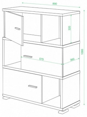Тумба комбинированная Домино СБ-30/3 в Верхней Салде - verhnyaya-salda.mebel24.online | фото 2