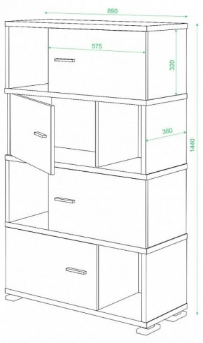 Тумба комбинированная Домино СБ-30/4 в Верхней Салде - verhnyaya-salda.mebel24.online | фото 3