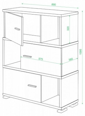 Тумба комбинированная СБ-30/3 в Верхней Салде - verhnyaya-salda.mebel24.online | фото 2