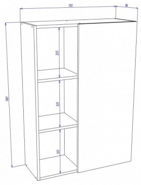 Тумба навесная Cross ШкН1 в Верхней Салде - verhnyaya-salda.mebel24.online | фото 4