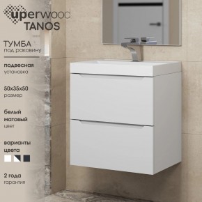 Тумба под раковину Uperwood Tanos 50 см, подвесная, белая матовая в Верхней Салде - verhnyaya-salda.mebel24.online | фото 6