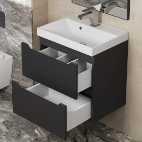 Тумба под раковину Uperwood Tanos 50 см, подвесная, черная матовая в Верхней Салде - verhnyaya-salda.mebel24.online | фото 2