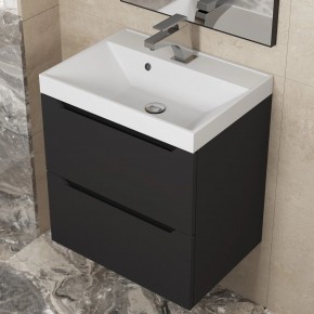 Тумба под раковину Uperwood Tanos 50 см, подвесная, черная матовая в Верхней Салде - verhnyaya-salda.mebel24.online | фото 9