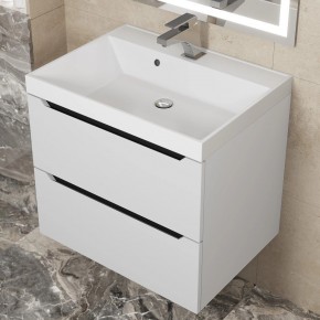 Тумба под раковину Uperwood Tanos 60 см, подвесная, белая/графит в Верхней Салде - verhnyaya-salda.mebel24.online | фото 10