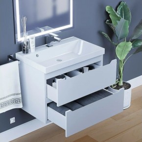 Тумба под раковину Uperwood Tanos 70 см, подвесная, белая матовая в Верхней Салде - verhnyaya-salda.mebel24.online | фото 2