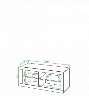 Тумба под ТВ Toivo Кон120 в Верхней Салде - verhnyaya-salda.mebel24.online | фото 2