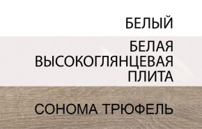 Тумба прикроватная 2S/TYP 96, LINATE ,цвет белый/сонома трюфель в Верхней Салде - verhnyaya-salda.mebel24.online | фото