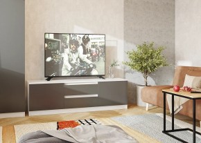 Тумба ТВ большая Парус (Белый/Графит) в Верхней Салде - verhnyaya-salda.mebel24.online | фото 2