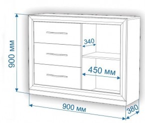 Тумба-витрина Нобиле Км-120/38 ФС в Верхней Салде - verhnyaya-salda.mebel24.online | фото 2