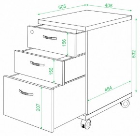 Тумбочка Домино ТС-2 в Верхней Салде - verhnyaya-salda.mebel24.online | фото 2