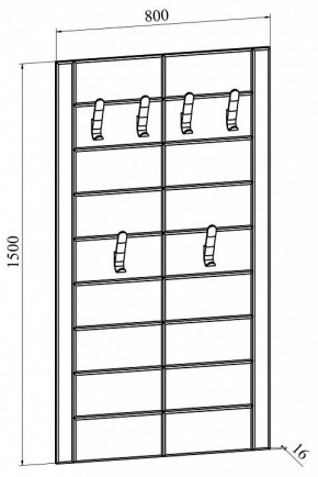 Вешалка настенная Изабель ИЗ-80 в Верхней Салде - verhnyaya-salda.mebel24.online | фото 2